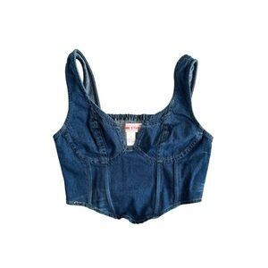 denim corset top
